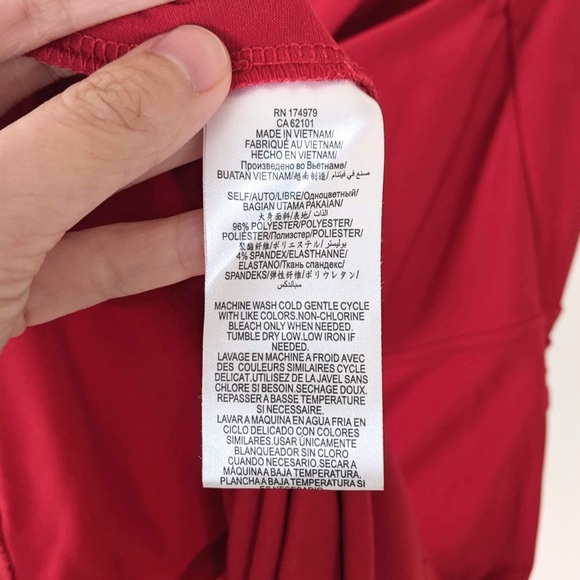 BCBGeneration Shirred Asymmetric Matte Jersey Cocktail Dress in jester red - Picture 8 of 8